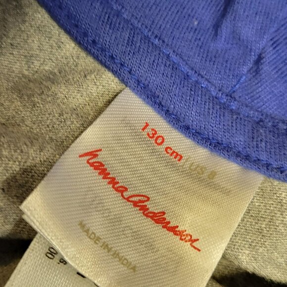 HANNA ANDERSSON Long Sleeve Colton Shirt Blue & Green Stripe - 130 (8) (NWT) - Picture 4 of 6